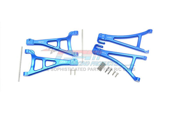 Traxxas E-Revo 2.0 VXL Brushless (86086-4) Aluminum Front Suspension Arm Set (Upper+Lower) - 4Pc Set Blue