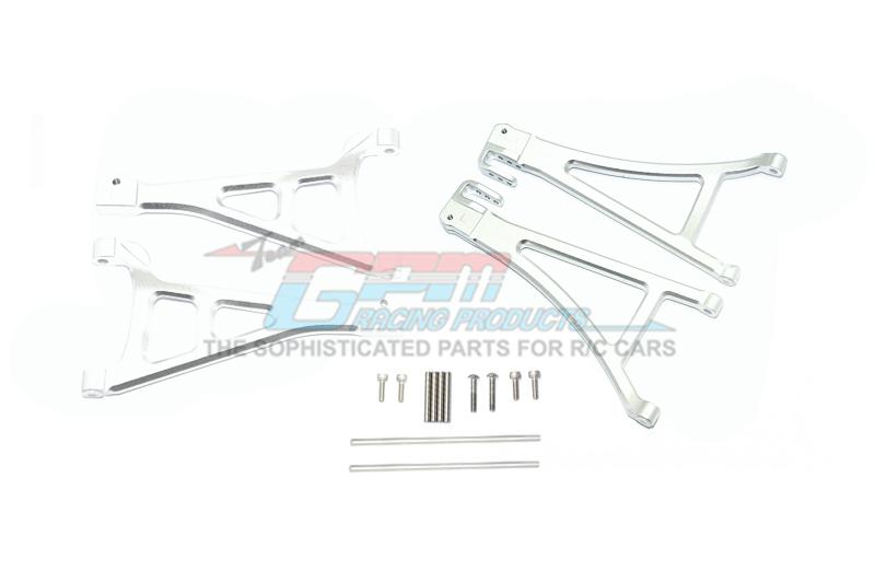 Traxxas E-Revo 2.0 VXL Brushless (86086-4) Aluminum Front Suspension Arm Set (Upper+Lower) - 4Pc Set Silver