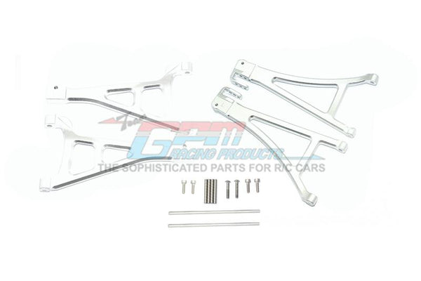 Traxxas E-Revo 2.0 VXL Brushless (86086-4) Aluminum Front Suspension Arm Set (Upper+Lower) - 4Pc Set Silver