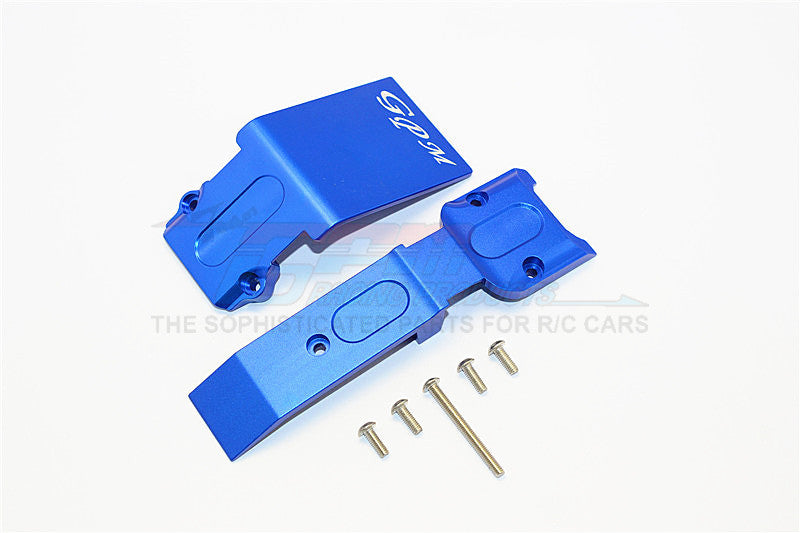Traxxas E-Revo Brushless Edition Aluminum Front Skid Plate - 2Pcs Set Blue