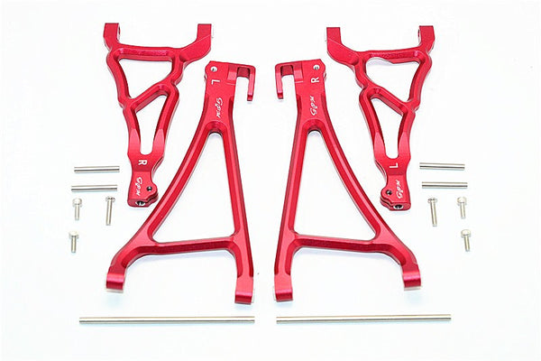 Traxxas E-Revo Brushless Edition Aluminum Front Upper & Lower Suspension Arm - 4Pcs Set Red