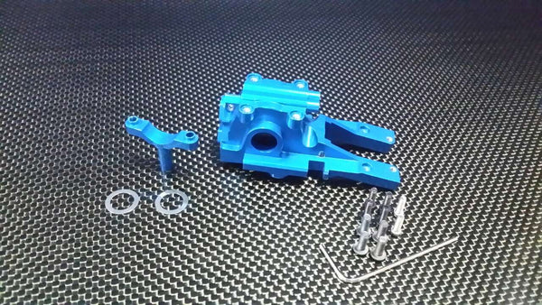 Traxxas 1/16 Mini E-Revo Aluminum Front Gear Box - 3 Pcs Set Blue