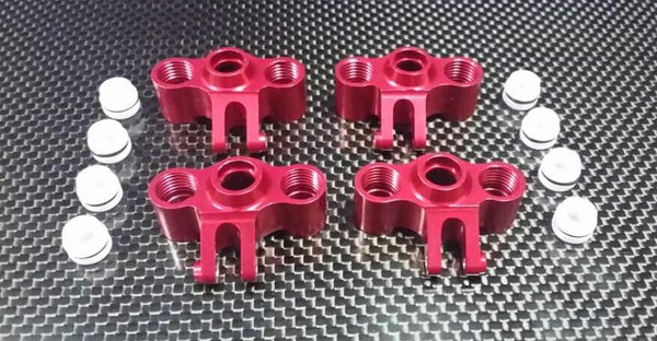 Traxxas 1/16 Mini E-Revo, Mini Slash, Mini Summit Aluminum Front+Rear Knuckle Arms - 2 Prs Set Red