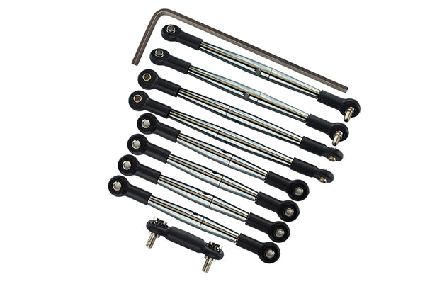 Traxxas 1/16 Mini E-Revo, Mini Summit Aluminum Completed Tie Rod - 9Pcs Gray Silver