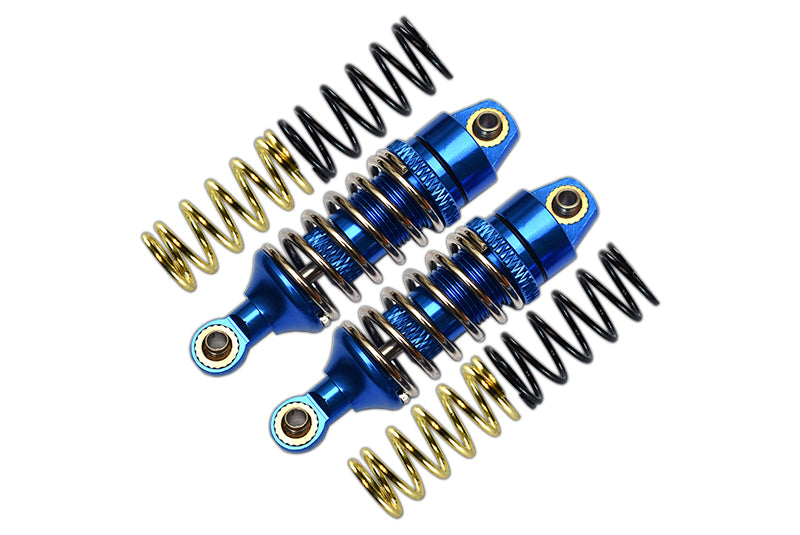 Traxxas 1/16 Mini E-Revo, Mini Slash, Mini Summit Aluminum Front/Rear Adjustable Spring Damper (1.2mm,1.3mm & 1.4mm Coil Springs) With Aluminum Ball Ends - 1Pr Set Blue