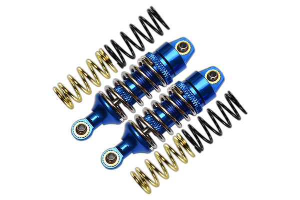 Traxxas 1/16 Mini E-Revo, Mini Slash, Mini Summit Aluminum Front/Rear Adjustable Spring Damper (1.2mm,1.3mm & 1.4mm Coil Springs) With Aluminum Ball Ends - 1Pr Set Blue