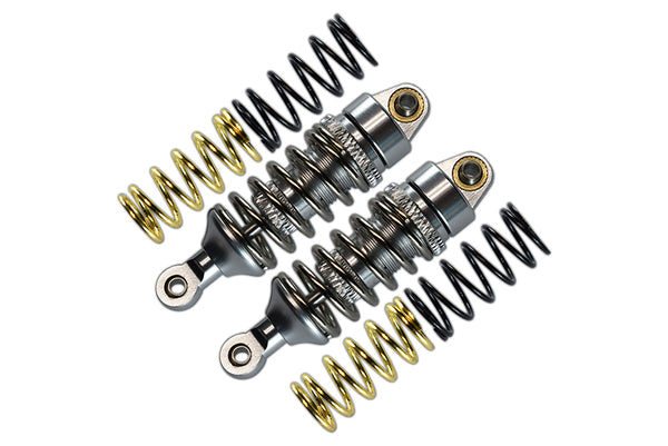 Traxxas 1/16 Mini E-Revo, Mini Slash, Mini Summit Aluminum Front/Rear Adjustable Spring Damper (1.2mm,1.3mm & 1.4mm Coil Springs) With Aluminum Ball Ends - 1Pr Set Silver