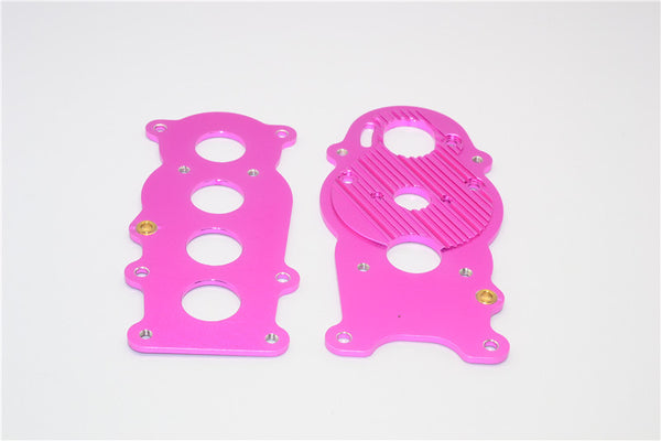 Tamiya Ford F350 High-Lift Aluminum Gear Box Plate - 2Pcs Pink