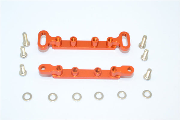 Tamiya Ford F350 High-Lift Aluminum Servo Strap Mount - 2Pcs Set Orange