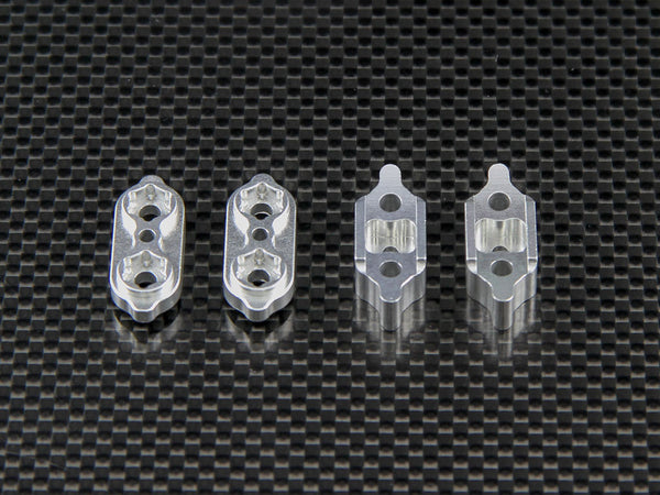 Tamiya Ford F350 High-Lift Aluminum Diff Housing Mount - 4Pcs Silver