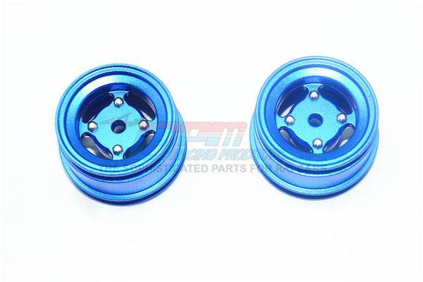 X-Rider 1/8 Flamingo RC Tricycle Upgrade Parts Aluminum 4 Lug Rear Rim - 2Pc Set Blue