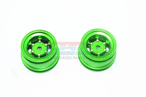 X-Rider 1/8 Flamingo RC Tricycle Upgrade Parts Aluminum 6 Lug Rear Rim - 2Pc Set Green