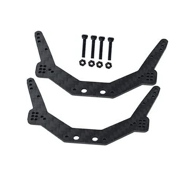 Carbon Fiber Chassis Side Panels For Axial 1/24 AX24 XC-1 4WS Crawler Brushed RTR AXI00003 Upgrades - Black