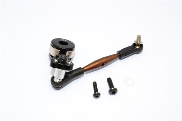 Tamiya GF01 Aluminum Hi-Torque Servo Saver 23T With Steel Tie Rod - 1 Set Black