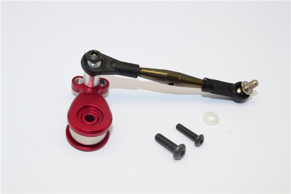 Tamiya GF01 Aluminum Hi-Torque Servo Saver 24T With Steel Tie Rod - 1 Set Red