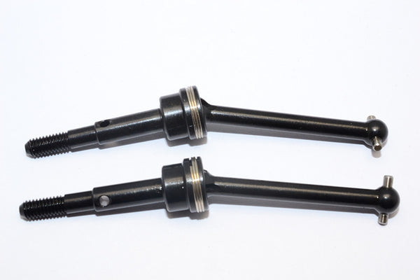 Tamiya GF01 & TL01 Steel #45 Front/Rear CVD Shaft (38mm) - 1Pr Set Black