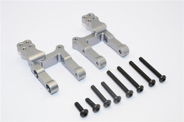 Gmade Crawler R1 Rock Buggy Aluminum Front/Rear Axle Link Mount - 2Pcs Set Gray Silver