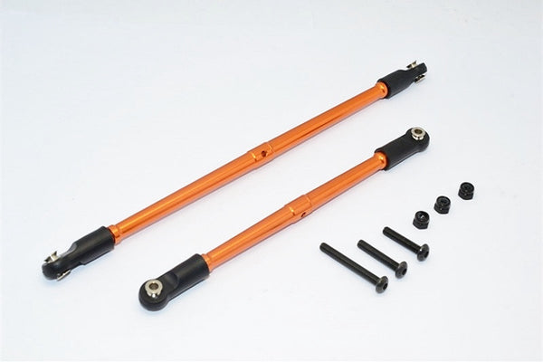 Gmade Crawler R1 Rock Buggy Aluminum 4mm Anti-Thread Steering Tie Rod - 2Pcs Set Orange - JTeamhobbies