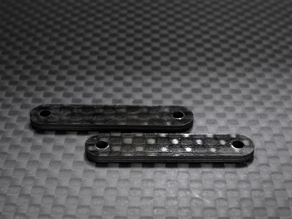 Team Losi Mini-T Graphite Front & Rear Lower Arm Lock Mount Plate - 2Pcs Black