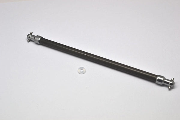 Tamiya TT-02 Graphite Main Shaft With Aluminum Ends - 1Pc Gray Silver