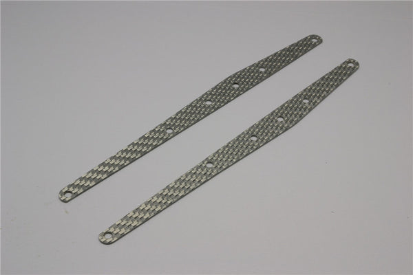 Axial Yeti XL Monster Buggy Graphite Rear Links Stiffeners - 1Pr Silver