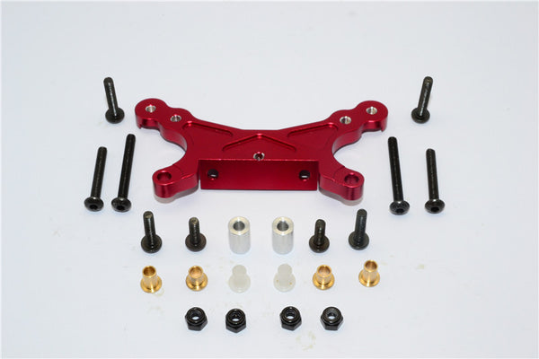 Tamiya M1025 Hummer Aluminum Front Damper Mount - 1Pc Set Red