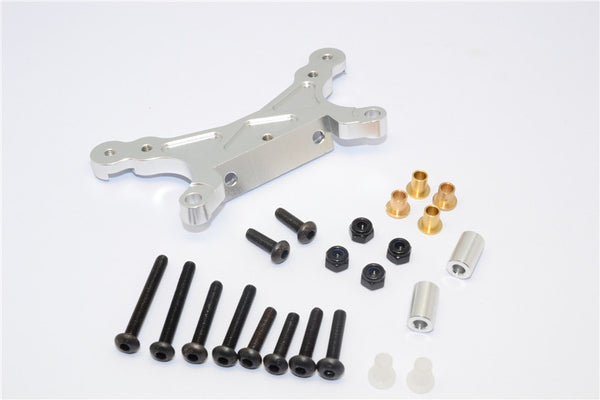 Tamiya M1025 Hummer Aluminum Front Damper Mount - 1Pc Set Silver
