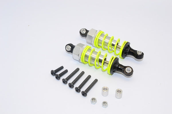 Tamiya M1025 Hummer Aluminum Front/Rear 60mm Damper With Plastic Ball Top - 1Pr Set Silver