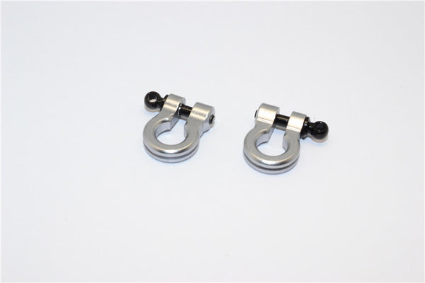 Aluminum Hook For RC Crawler, Jeep, and Truck Models - 2Pcs Set Gray Silver