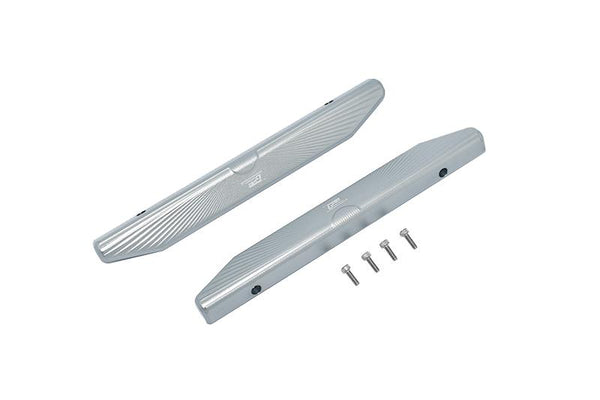 Traxxas Hoss 4X4 VXL (90076-4) Aluminum Chassis Nerf Bars (Longer Version) - 6Pc Set Gray Silver