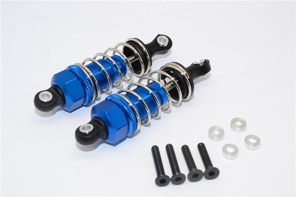 HSP 94103 Aluminum Front/Rear Adjustable Spring Damper (62mm) With Plastic Ball Top - 1Pr Set Blue