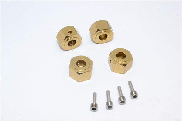 Vaterra K5 Blazer Ascender Aluminum Hex Adapter (12mmx8mm) - 4Pcs Set Titanium - JTeamhobbies