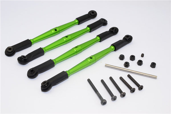 Vaterra K5 Blazer Ascender Aluminum Front Anti-Thread Tie Rod 110mm For 308mm Wheelbase - 4Pcs Set Green