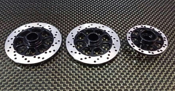 Kyosho Motorcycle NSR500 Aluminum Brake Disk Plate (8 Poles) - 3 Pcs Set Black