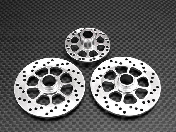 Kyosho Motorcycle NSR500 Aluminum Brake Disk Plate (8 Poles) - 3 Pcs Set Silver