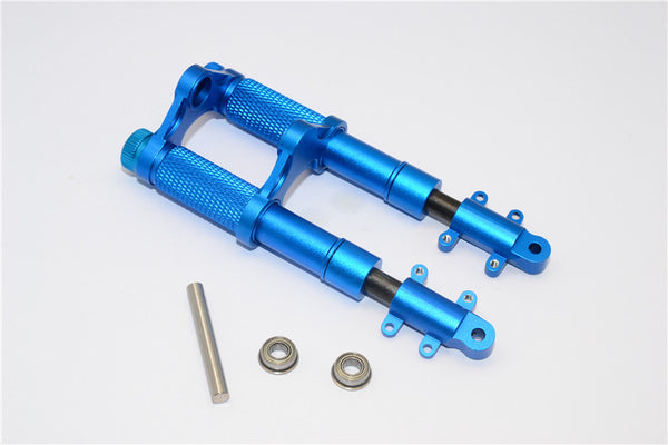 Kyosho Motorcycle NSR500 Aluminum Front Shock With Engraving - 1 Set Blue