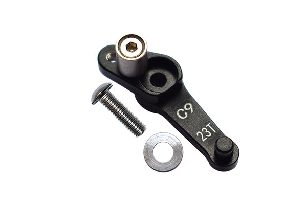 Kyosho Motorcycle NSR500 Kyosho Motorcycle NSR500 Aluminum Servo Arm 23T (C9) - 1Pc Set Black