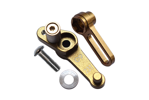 Kyosho Motorcycle NSR500 Kyosho Motorcycle NSR500 Aluminum Servo Arm 23T (C9) & Steering Arm (C10) - 2Pc Set Titanium