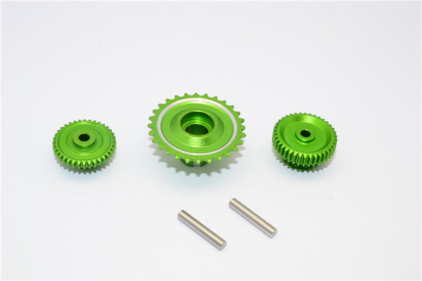 Kyosho Motorcycle NSR500 Aluminum Wheel Gear Assembly (52T+53T+55T) - 3Pcs Set Green