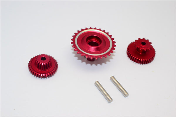 Kyosho Motorcycle NSR500 Aluminum Wheel Gear Assembly (52T+53T+55T) - 3Pcs Set Red