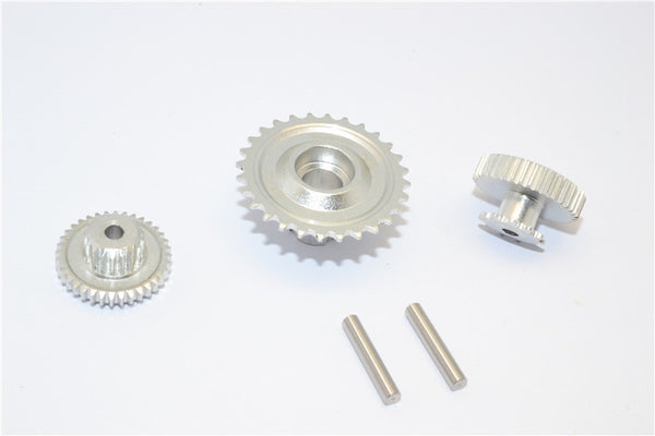 Kyosho Motorcycle NSR500 Aluminum Wheel Gear Assembly (52T+53T+55T) - 3Pcs Set Silver