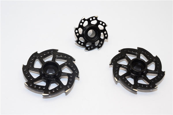 Kyosho Motorcycle NSR500 Aluminum Brake Disk Plate (Swirl 8 Poles) - 3Pcs Set Black