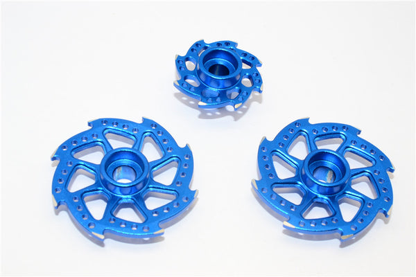 Kyosho Motorcycle NSR500 Aluminum Brake Disk Plate (Swirl 8 Poles) - 3Pcs Set Blue