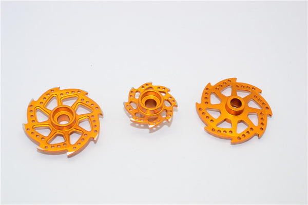 Kyosho Motorcycle NSR500 Aluminum Brake Disk Plate (Swirl 8 Poles) - 3Pcs Set Gold