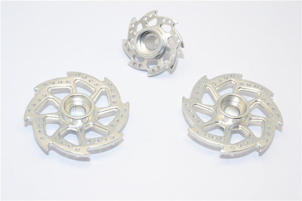 Kyosho Motorcycle NSR500 Aluminum Brake Disk Plate (Swirl 8 Poles) - 3Pcs Set Silver