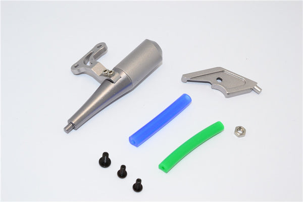 Kyosho Motorcycle NSR500 Aluminum Exhaust Pipe - 1Pc Set Gray Silver