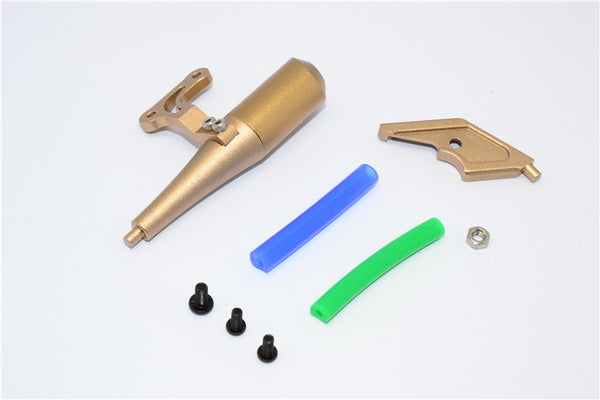 Kyosho Motorcycle NSR500 Aluminum Exhaust Pipe - 1Pc Set Titanium