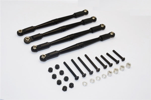 Gmade Komodo Aluminum 4mm Anti-Thread Lower Link Parts - 4Pcs Set Black