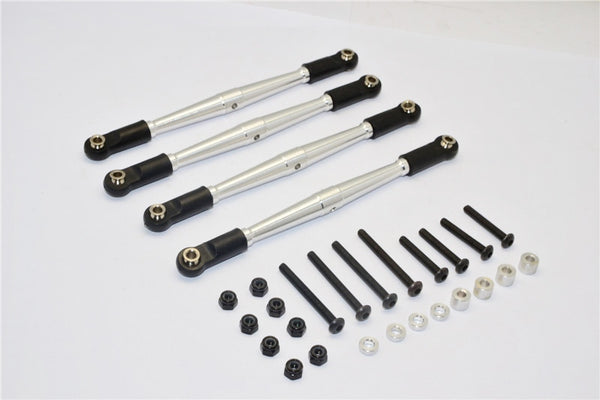 Gmade Komodo Aluminum 4mm Anti-Thread Lower Link Parts - 4Pcs Set Silver