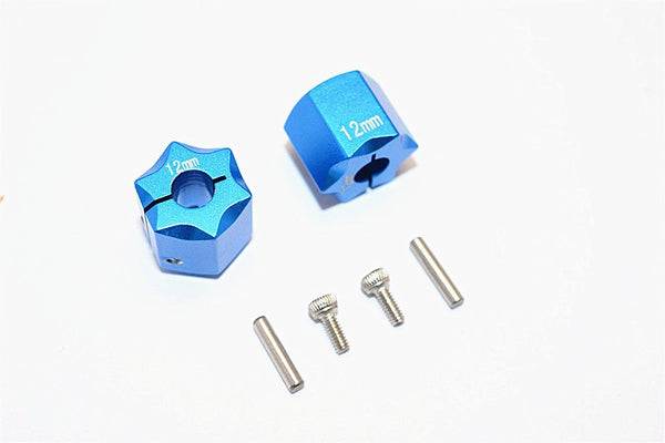 Thunder Tiger Kaiser XS Aluminum Wheel Hex (12mm X 12mm) - 2Pcs Set Blue